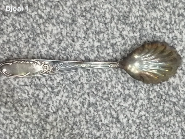 Немска сребърна лъжичка , снимка 2 - Антикварни и старинни предмети - 53494374