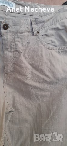 Мъжки панталони тип дънки, бежови,  релефни, снимка 3 - Дънки - 43477632