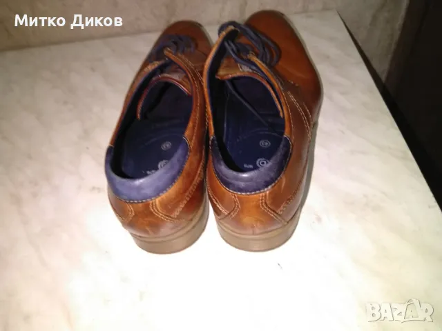 Bugatti маркови обувки естествена кожа №43 стелка 28см отлични като нови, снимка 4 - Официални обувки - 50415021