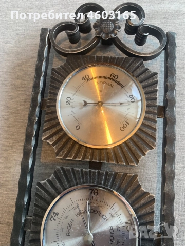 Барометър термометър влагомер, снимка 3 - Антикварни и старинни предмети - 52547906