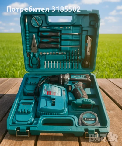 Комплект акумулаторен винтоверт – 30 части, снимка 6 - Винтоверти - 51251154