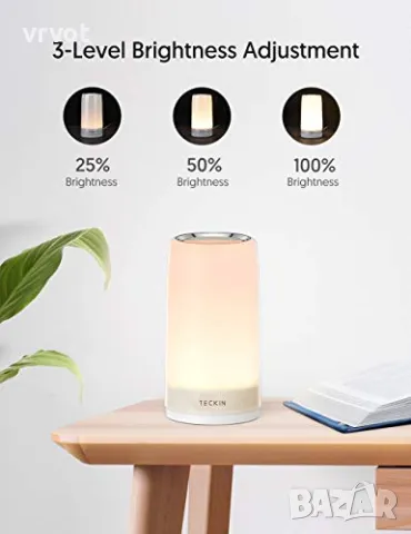 Обява за продажба на нощна лампа модел Teckin, снимка 4 - Настолни лампи - 48768431