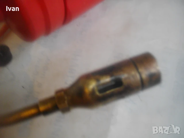 Мини бижутерска горелка за патрон газ пропан-бутан немска оригинална с маркуч и бутилка, снимка 16 - Други инструменти - 51251852