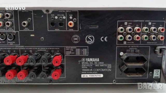 Ресивър Yamaha RX-V459, снимка 7 - Ресийвъри, усилватели, смесителни пултове - 27766263