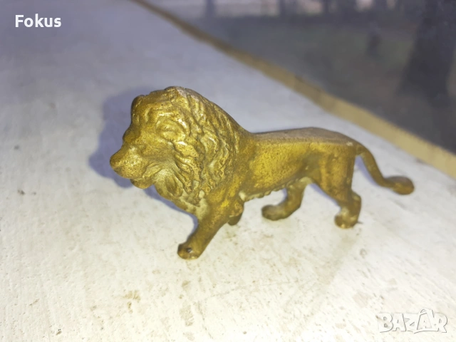 Лъв фигура статуетка бронз, снимка 2 - Антикварни и старинни предмети - 53385515