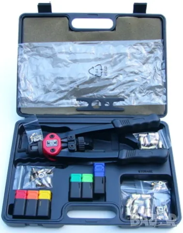 К-т Американска Професионална Лостова НИТАЧКА за Нит Гайка М3-М10 с 60 бр. Нитове Гайки Куфар БАРТЕР, снимка 2 - Други инструменти - 50406974