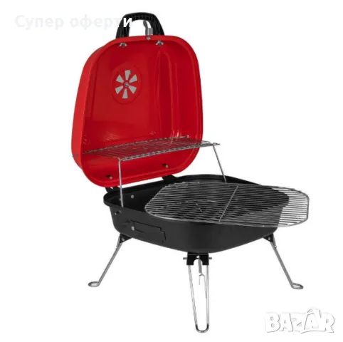 Барбекю Muhler, червено с капак, 40x40cm