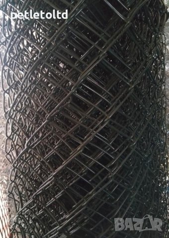 Мрежа оградна плетена, с ПВЦ покритие, тъмно зелено, Височина 150 см, Дължина 10 метра , снимка 2 - Огради и мрежи - 40039994