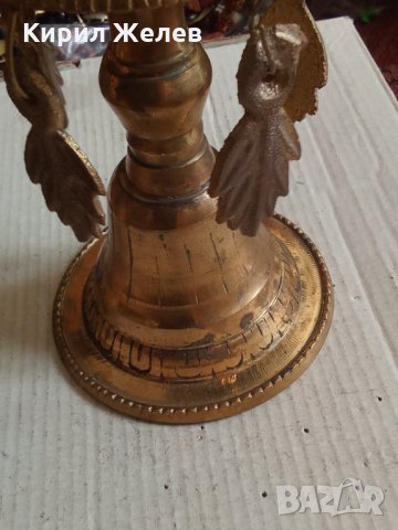 Свещник бронз стар 24028, снимка 3 - Декорация за дома - 33680346