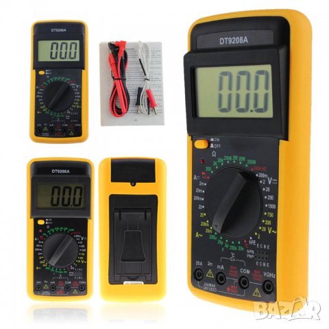 Мултицет-мултиметър DT9208A (измерване на температура), снимка 3 - Други инструменти - 39269753