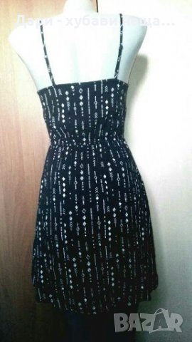 Лека рокличка H&M, в черно и бяло👗🍀XS,S,S/M👗🍀арт.2077, снимка 3 - Рокли - 33645460