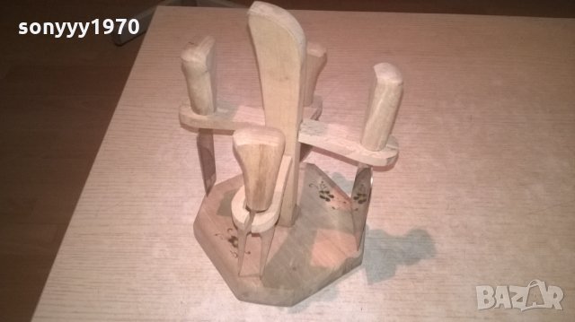 красив дървен комплект-20х14х14см-внос швеицария, снимка 11 - Колекции - 26484132
