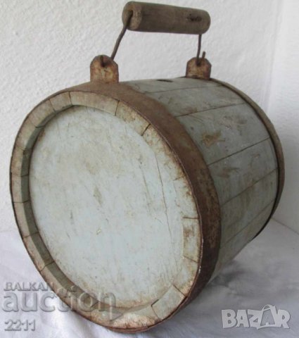 старо дървено буре с дръжка, бъкел бъчва, снимка 4 - Антикварни и старинни предмети - 28883840