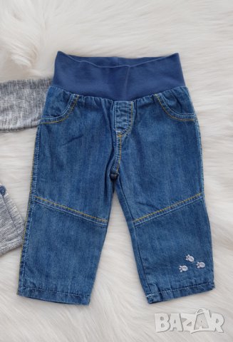 Бебешки дънки и блуза 3-6 месеца, снимка 8 - Панталони и долнища за бебе - 38035056