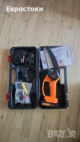 Мини моторен трион Bravolu 21V 6 инча акумулаторен верижен трион, снимка 8 - Градинска техника - 50087705