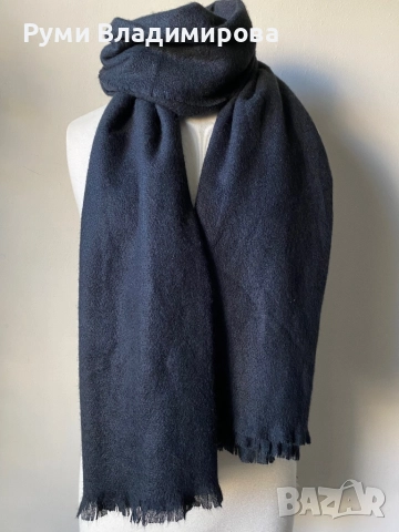 Голям, черен шал тип одеало, снимка 2 - Шалове - 52788527