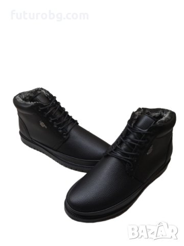 Елегантни мъжки боти в черен цвят водоустойчиви