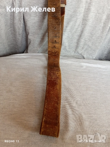 Винтидж кожен колан стар от соца за ДЕКОРАЦИЯ 31151, снимка 3 - Други ценни предмети - 51920311