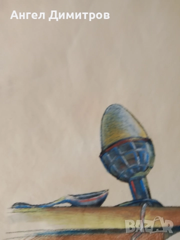 Венелин Петков пастел картина , снимка 3 - Картини - 51730813