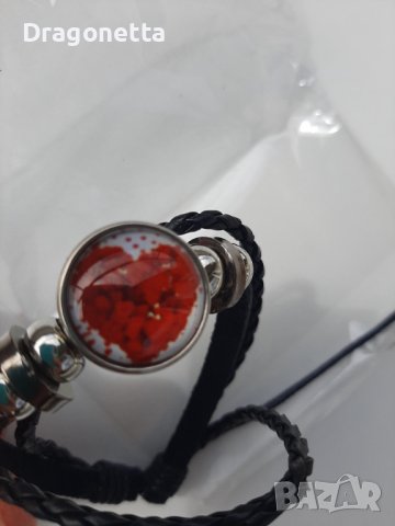 Гривни за момичета-3 бр- 14 см, каишка изк.кожа,черна сплетена, 3 броя за три добри приятелки, снимка 5 - Гривни - 40096193