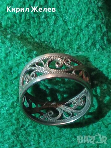 АРТ ДЕКО СРЕБЪРЕН ФИЛИГРАНЕН МАЙСТОРСКА АЖУРНА ЮВЕЛИРНА ИЗРАБОТКА НЕЖЕН ПРЪСТЕН СРЕБРО 17073, снимка 2 - Антикварни и старинни предмети - 31196134