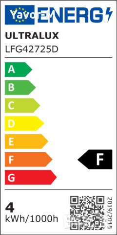 LED Filament Лампа, Топка, Димираща, 4W, E27, 2500K, 220-240V AC, Амбър, Ultralux - LFG42725D, снимка 2 - Крушки - 40863002