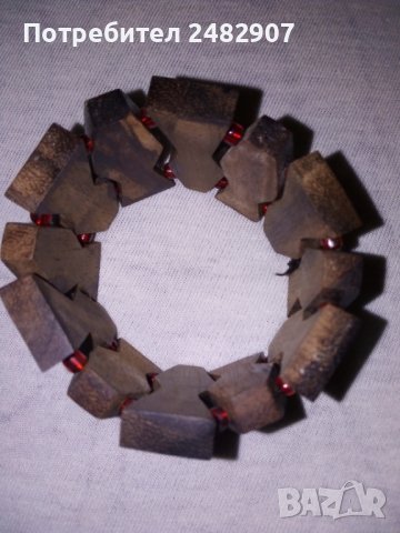 Стара дървена гривна, снимка 5 - Антикварни и старинни предмети - 40486393