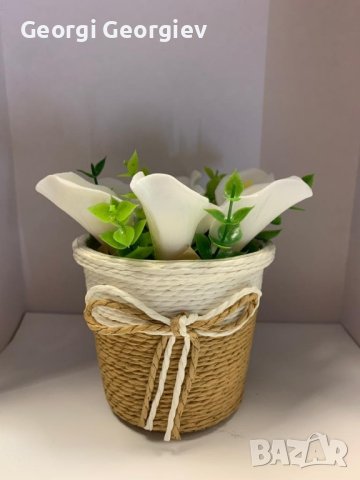 цветя от ароматен глицеринов сапун и Българска роза , снимка 7 - Изкуствени цветя - 43389701