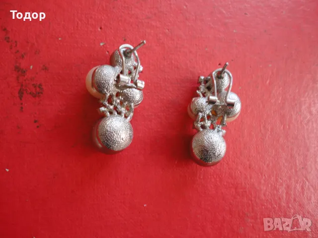 Страхотни обеци обици с перли и камъни , снимка 3 - Обеци - 49645636