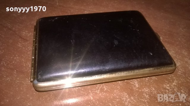 v.h germany-gold табакера с кожени страници-внос франция, снимка 2 - Колекции - 28186380