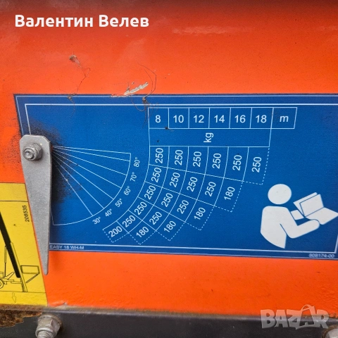 Продава се подемник на немската фирма Paus, модел EASY 18 WH-M     , снимка 16 - Други машини и части - 53469538