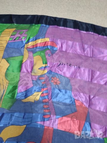 огромен размер нов вносен италиански копринен шал пикасо, снимка 3 - Шалове - 50649910