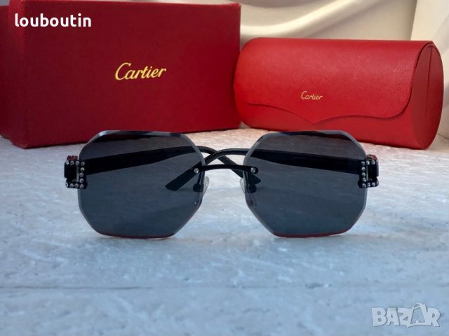 Cartier 2022 дамски слънчеви очила Осмоъгълник с камъни, снимка 3 - Слънчеви и диоптрични очила - 38800153