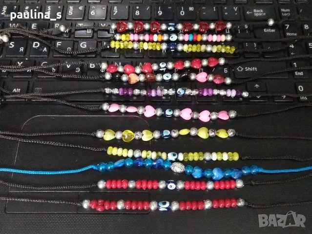 Ръчно изработени / Гривна - амулет с окото на Назар, срещу уроки и за късмет, ръчна изработка , снимка 4 - Гривни - 37201227