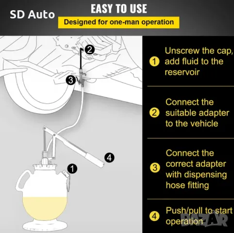 Ръчна помпа за пълнене на масло 7,5л VEVOR, снимка 8 - Аксесоари и консумативи - 48361935