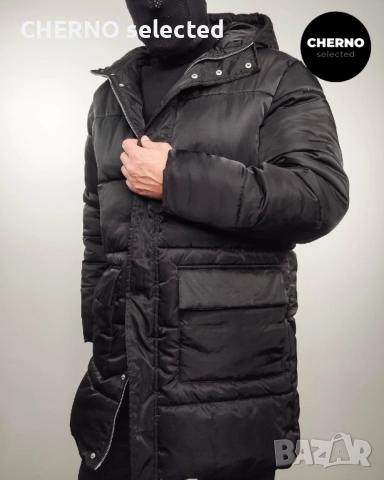 ABOUTYOU X KEVIN TRAPP дълго черно пухено яке – L • XL – Ново с етикети, снимка 2 - Якета - 52850437