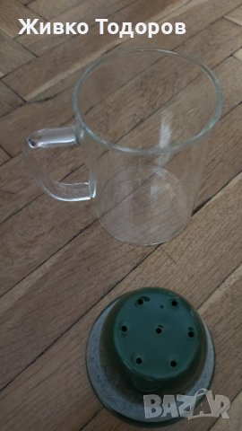 Стъклена чаша с филтър и капак, снимка 6 - Чаши - 43766677