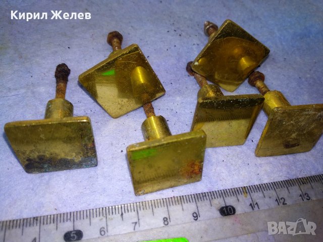 ЛОТ Шест СТАРИ ВИНТИДЖ БРОНЗОВИ ДРЪЖКИ За ШКАФЧЕ / ЧЕКМЕДЖЕ / СКРИН / ДОЛАП / ГАРДЕРОБ / ШКАФ 41287, снимка 5 - Антикварни и старинни предмети - 43949065