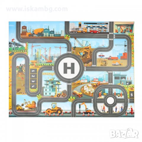 Детска постелка за игра-килим с писта-размери 130х100см - 7 модела - код 3318, снимка 5 - Други - 35411273