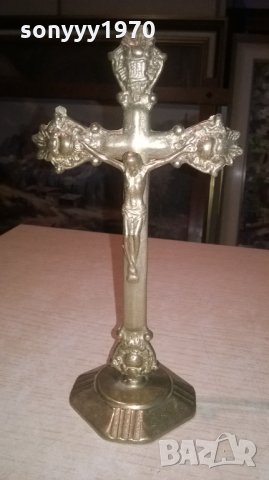 кръст с христос-21х11х8см-мед/месинг-внос швеция, снимка 12 - Колекции - 27181727