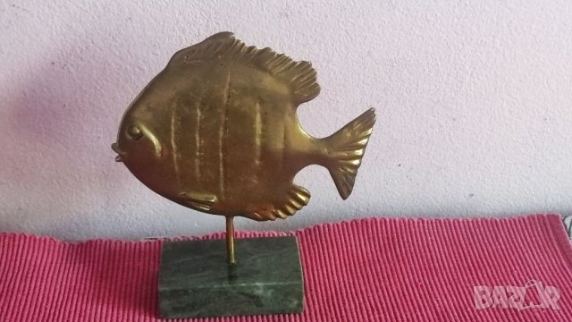 Пластика бронз, Риба - Тодор Гошев. , снимка 3 - Антикварни и старинни предмети - 37552118