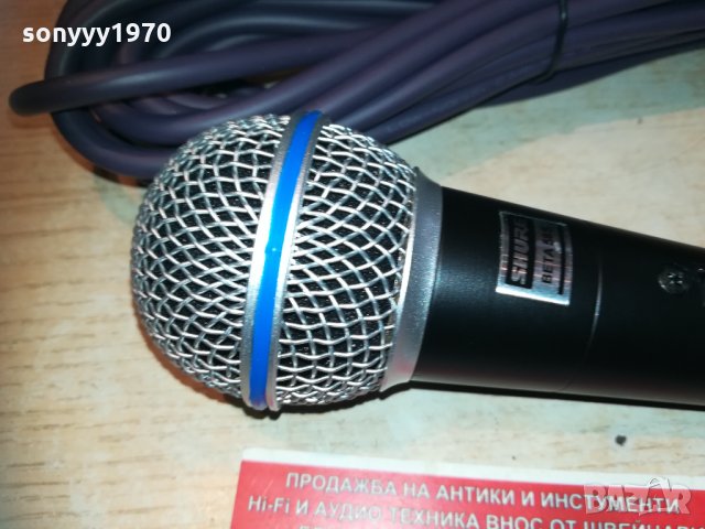 shure beta sm58s profi mic с кабел и държач 2003211950, снимка 6 - Микрофони - 32240064