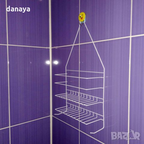 176 Метална Етажерка за баня с два рафта органайзер за аксесоари в банята и дома, снимка 5 - Органайзери - 27352235