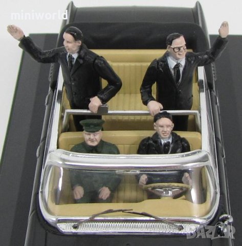 ЗИЛ-111Д c фигурки Э.Хонеккер и Л.И.Брежнев 30-та годишнина ГДР 1979 - мащаб 1:43 на IST нов в PVC, снимка 6 - Колекции - 43952328