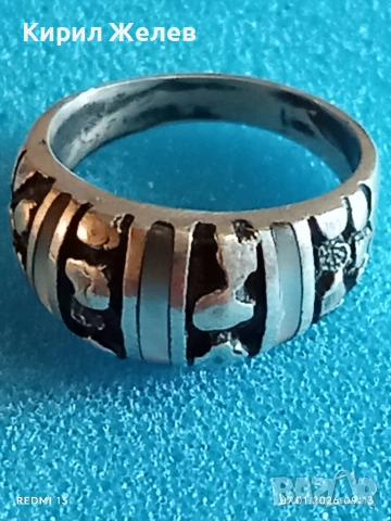 Винтидж сребърен пръстен красива орнаментика ювелирна изработка 41761, снимка 7 - Пръстени - 53015514