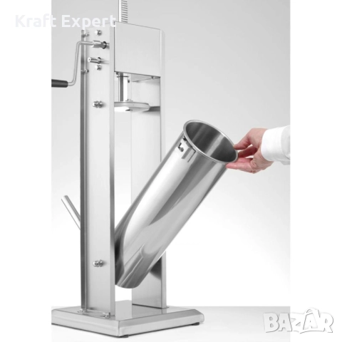 Пълначка за месо 7 литра от неръждаема стомана | Професионална вертикална машина за колбаси, снимка 4 - Други инструменти - 52303790