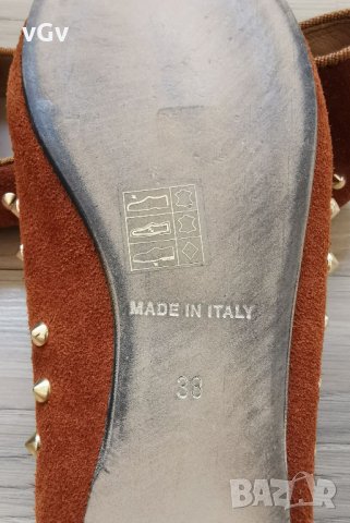 Дамски кожени мокасини Meline - 38, снимка 5 - Пантофи - 33139968
