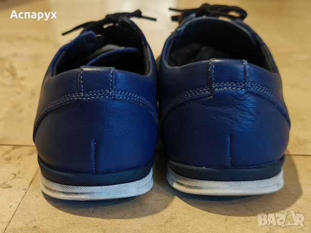 Мъжки кожени обувки 42-43 сини, снимка 6 - Ежедневни обувки - 51806844