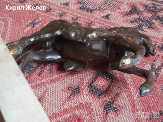 Бронзова фигурка на кон 53653, снимка 4 - Антикварни и старинни предмети - 53392797