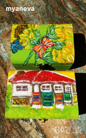 Дървени кутийки за бижута, ръчно изрисувани. , снимка 2 - Картини - 40185383